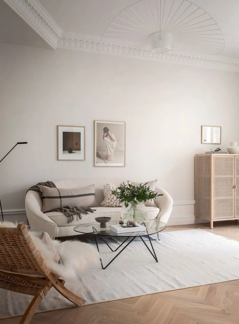 Warm und elegant: skandinavisches Interieur, das im Winter gemütlich ist (58 qm) - Gallery image 1