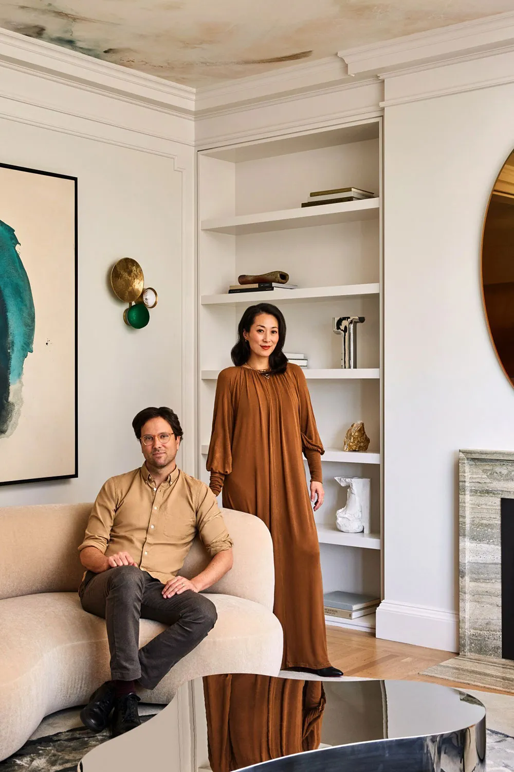 Paredes de techo y decoración elegante: casa adosada edwardiana en San Francisco - Gallery image 2