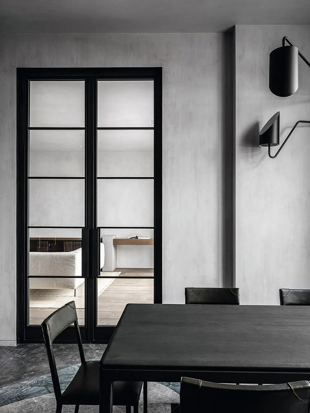 Beton, minimalizm i fotobloki w sypialni: nowoczesny mieszkanie w Moskwie - Gallery image 4