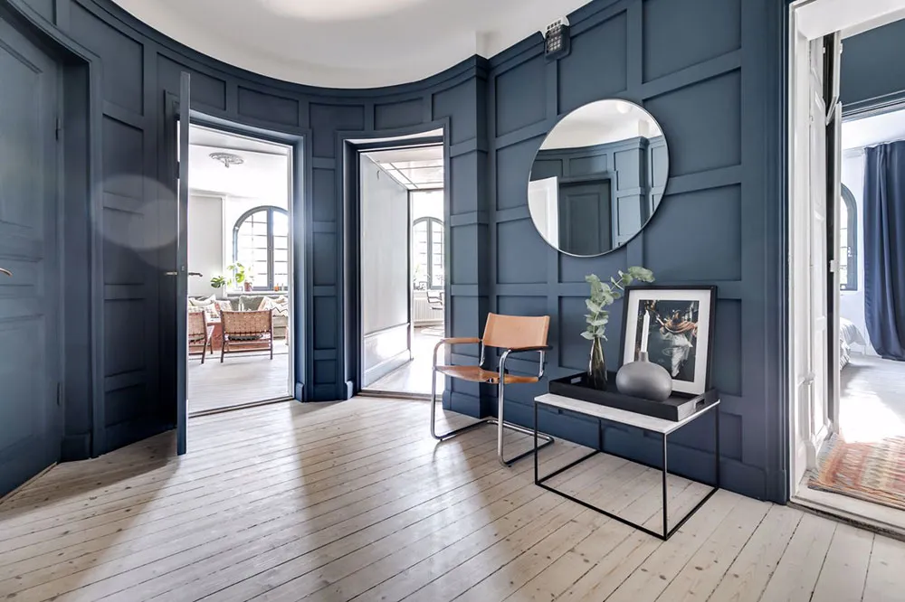 Estilos de contraste cromático en el diseño de un apartamento inusual en Suecia (73 m²) - Gallery image 21