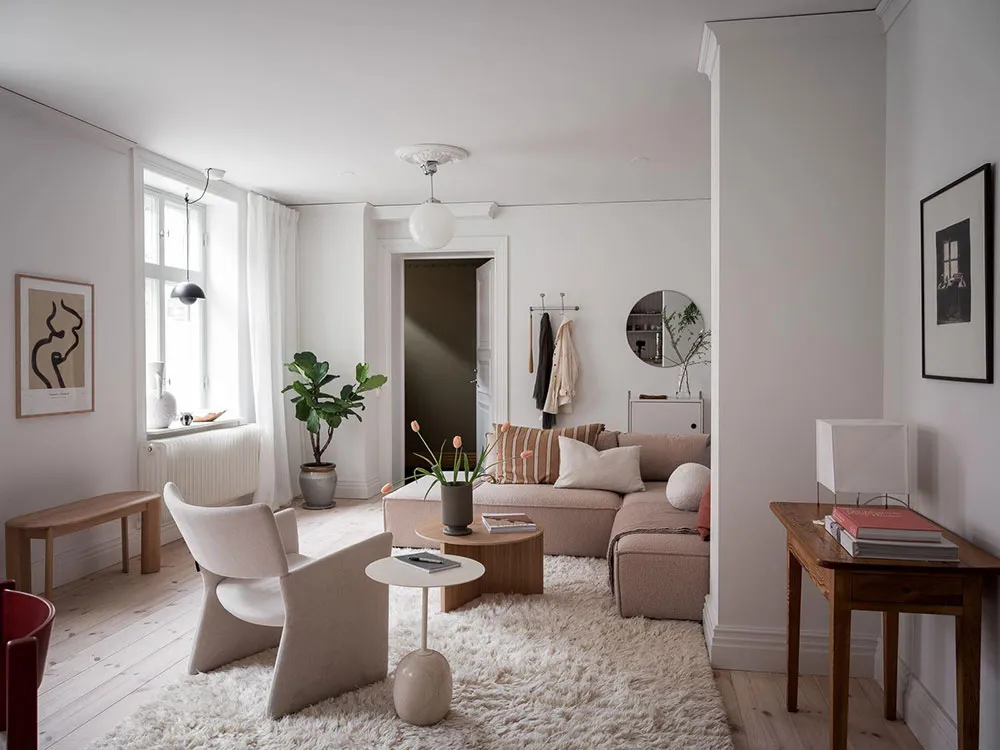 Мягкий интерьер небольшой трехкомнатной квартиры в Гетеборге (60 кв. м) - Gallery image 3