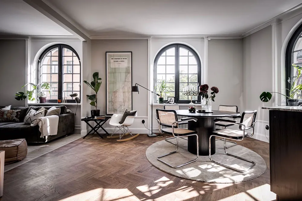 Estilos de contraste cromático en el diseño de un apartamento inusual en Suecia (73 m²) - Gallery image 10