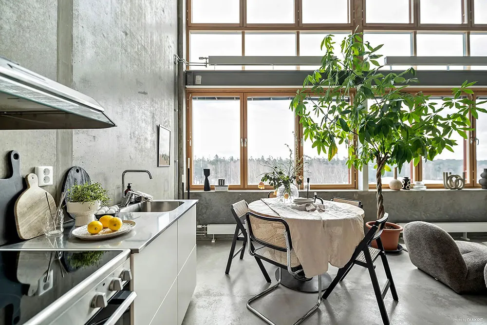 Paredes de concreto y espacio abierto: Loft en Suecia (43 m²) - Gallery image 15