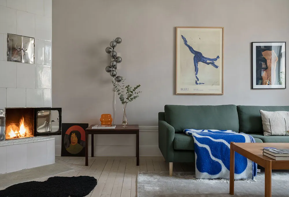 Приємний скандинавський інтер'єр у білих та зелених відтінках (57 кв. м) - Gallery image 5