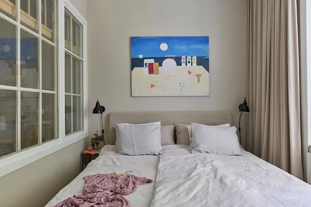 Tonos verdes y sofá a cuadros: apartamento en Estocolmo (47 m²) - Gallery image 11