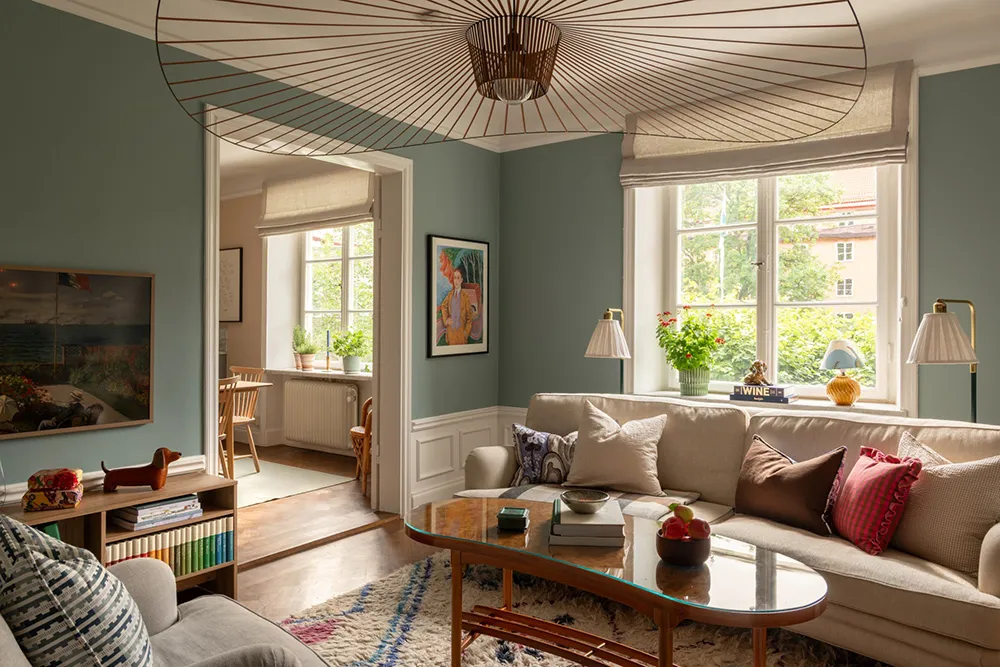 Цветные стены и обои: живой интерьер в старом доме в Стокгольме - Gallery image 2