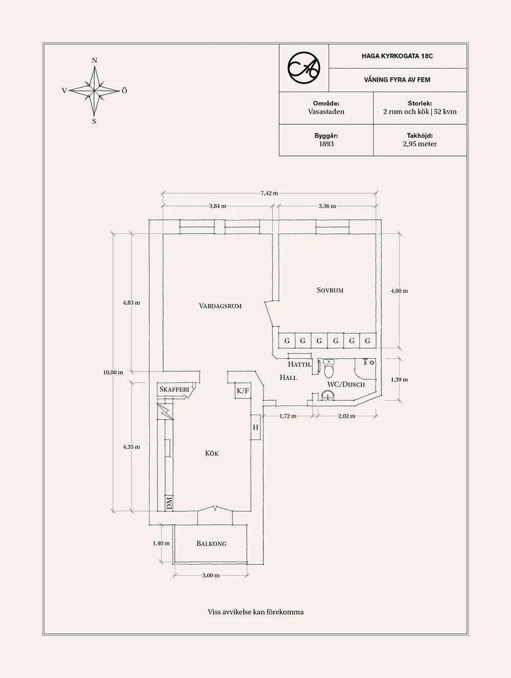 Light and Warm Living Room and Atmosphere Blue Bedroom: Apartment in Gothenburg (52 sqm) - Gallery image 28