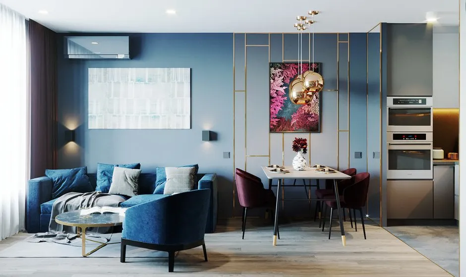 Foto: Wohnzimmer im modernen Stil, Guide, Nailya Zотовa, Bon Home Design, Irina Großakowa, LINES, PROSVIRIN DESIGN STUDIO – Foto auf unserer Website