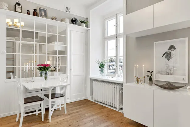 照片:北欧风格厨房和餐厅,技巧 - 我们网站上的照片