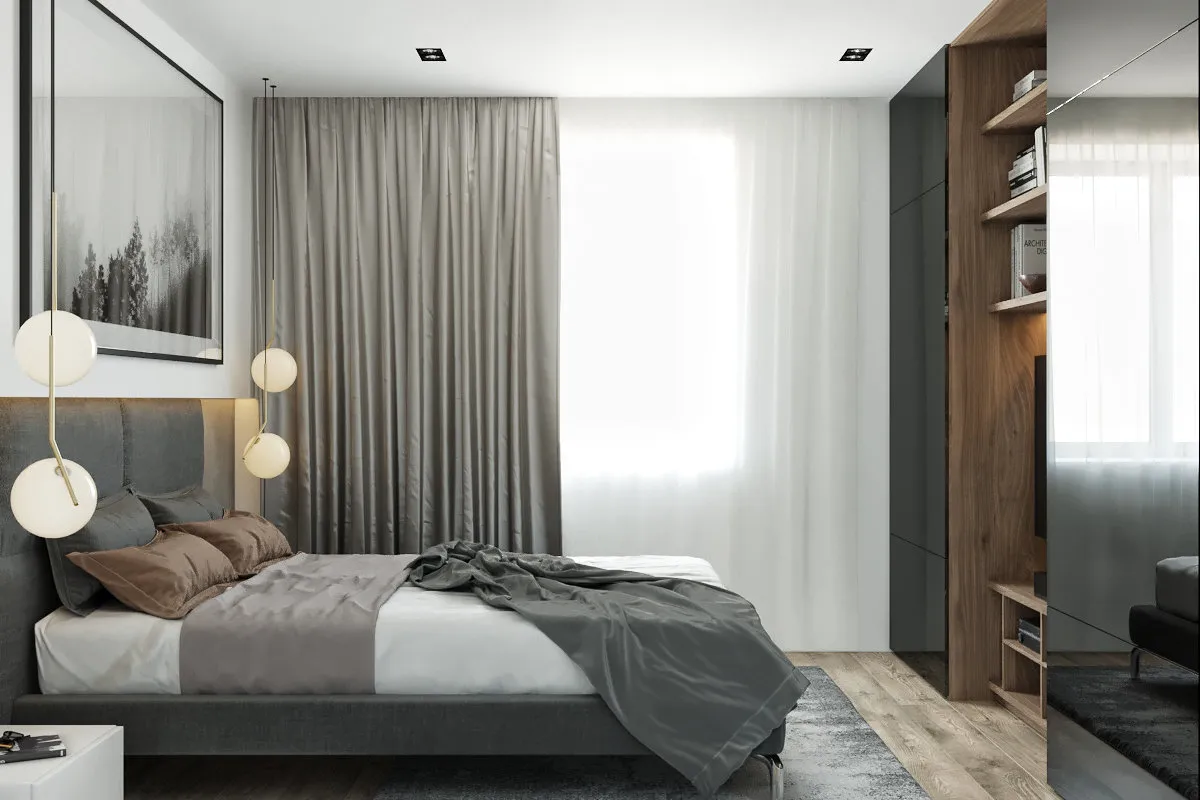 Фотографія: Спальня у стилі Современий, Квартира, Проект тижня, Еко, Монолітний дім, 3 кімнати, 60-90 метрів, Дніпропетровськ, PARA Studio – фото на нашому сайті