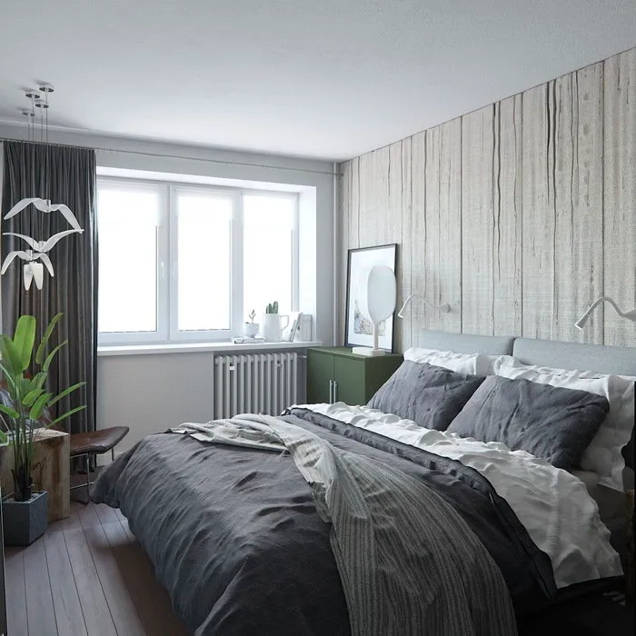 Фотографія: Спальня у стилі Скандинавський, Квартира, Проект тижня, Мінськ, Євгенія Лыкасова – фото на нашому сайті