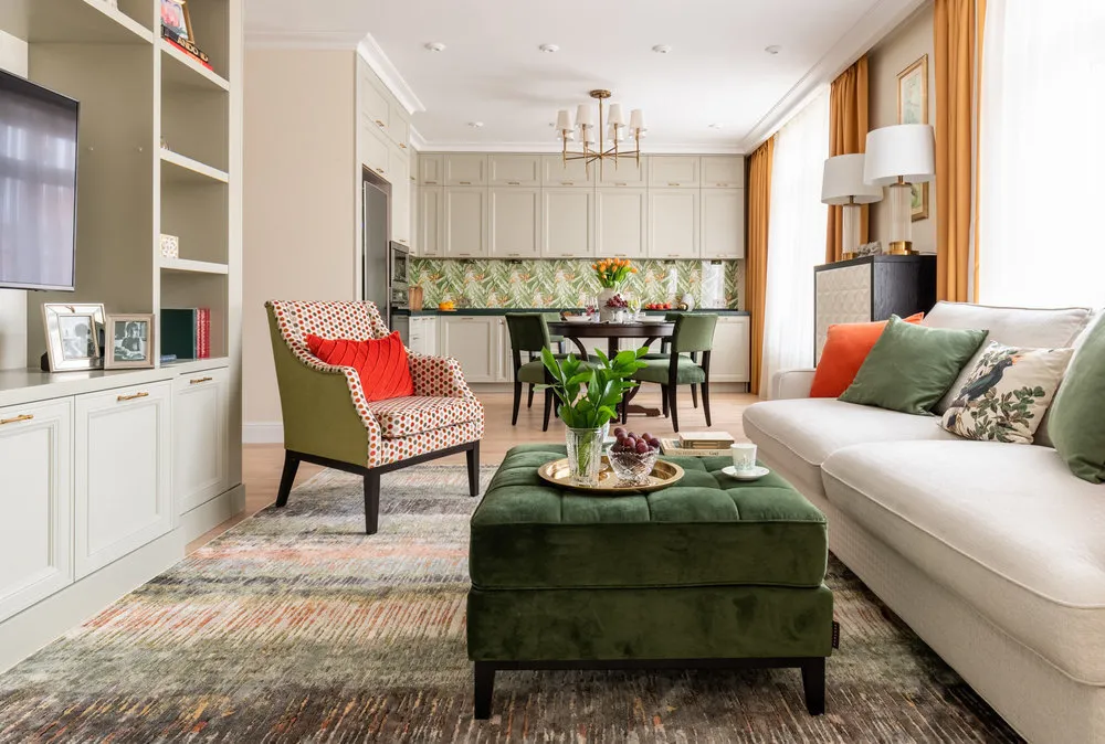 照片：现代风格客厅，指南，安娜·马鲁维娜、安娜·帕夫洛夫斯卡娅、阿莱娜·契梅列娃、安娜·阿拉诺维奇 – 网站照片