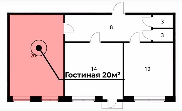 Foto: estilo, apartamento, remodelación, diseño de interiores en la práctica, 2 habitaciones, 40-60 metros cuadrados – fotos en nuestro sitio web