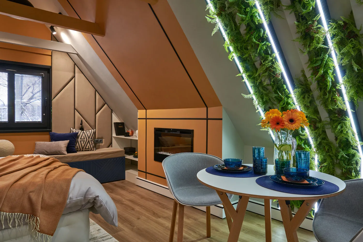 Foto: estilo moderno, decoración de interiores, casa de campo, región de Moscú, menos de 40 metros, Julia Bortnevskaia – foto en nuestro sitio web