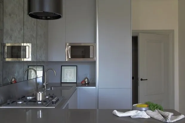 Foto: Cocina y comedor en estilo moderno, Apartamento, Proyecto de la Semana, 3 habitaciones, Más de 90 metros cuadrados, Stavropol, Viktoría Osipova – fotos en nuestro sitio web