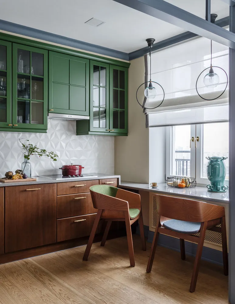 Photo: Kitchen and Dining Room in Modern Style, Nadya Zотова, Guide, Elena Ivanova, Olesya Shlyakhtina, Anna Moghjaro, Cartelle Design, Victoria Vlasova, Anna Rims – photo on our website