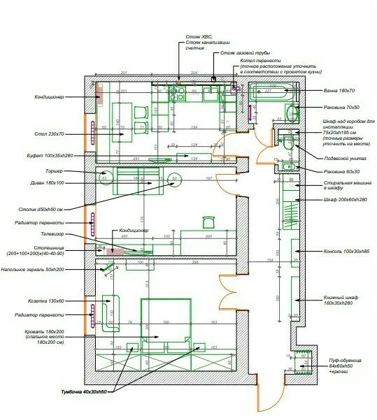 Foto: Planos en estilo moderno, Apartamento, Proyecto de la Semana, 3 habitaciones, Más de 90 metros cuadrados, Stavropol, Viktoría Osipova – fotos en nuestro sitio web