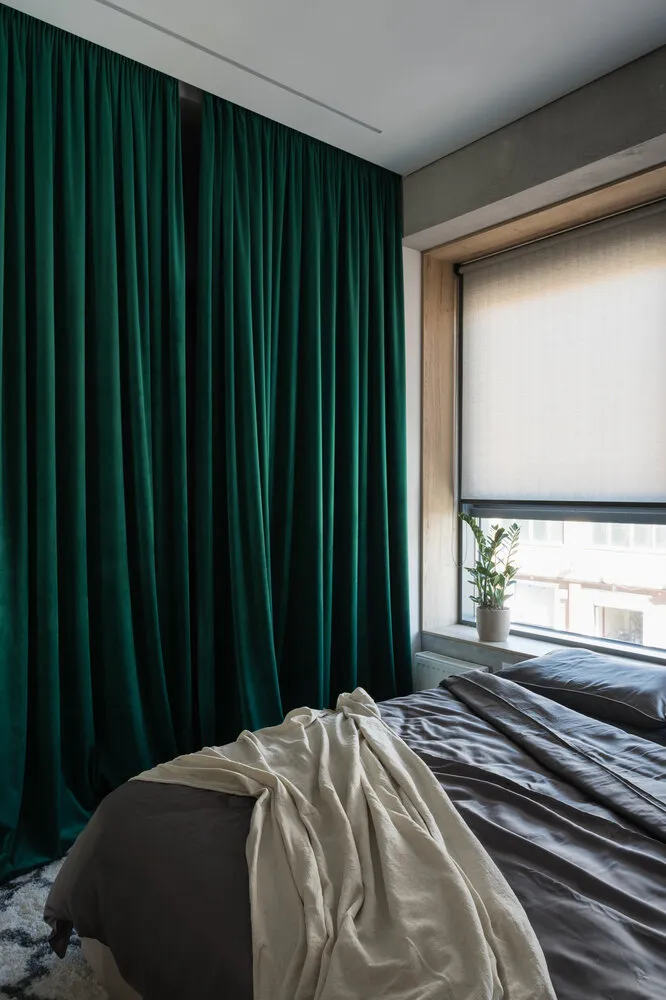 Foto: Dormitorio en estilo minimalismo, Apartamento, Proyecto de la semana, Moscú, 3 habitaciones, 60-90 metros, Ekaterina Starikova, Star Interiors – fotos en nuestro sitio web