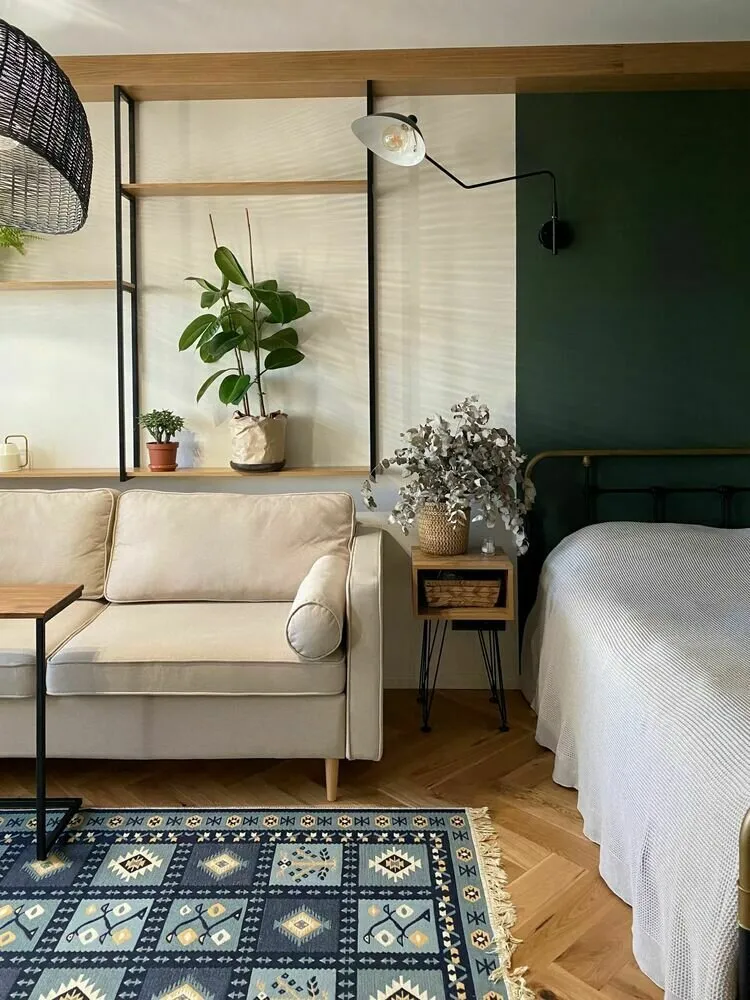 Foto: Habitación de dormir en estilo moderno, Proyecto de la semana, reforma de chruschevka, Chruschevka, hasta 40 metros, foto del interior de una chruschevka en nuestro sitio web