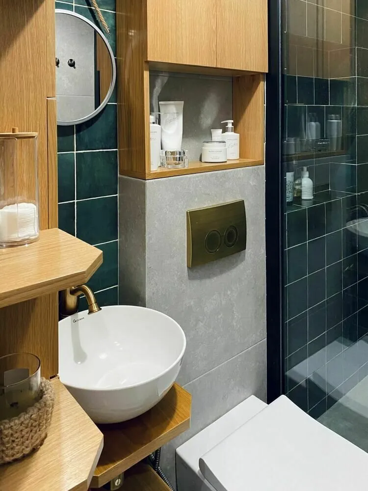 Foto: Baño en estilo moderno, Proyecto de la semana, reforma de chruschevka, Chruschevka, hasta 40 metros, foto del interior de una chruschevka en nuestro sitio web