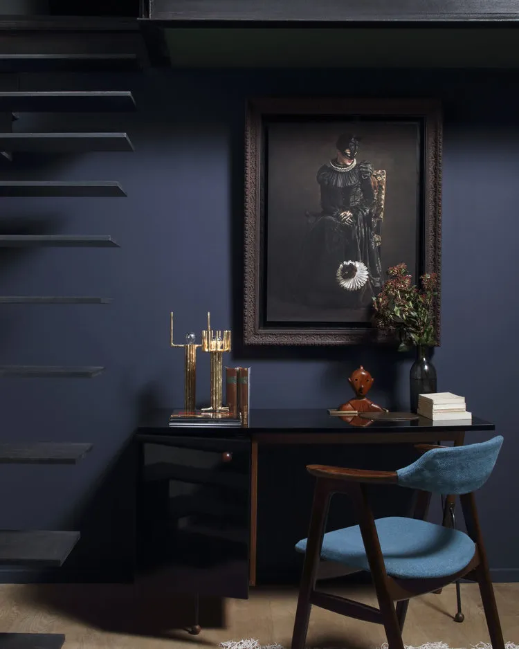 照片：折中风格办公室，客厅，室内装饰，法国，绿色，黄色，棕色，里昂，克劳德·卡蒂埃 – 我们网站上的照片