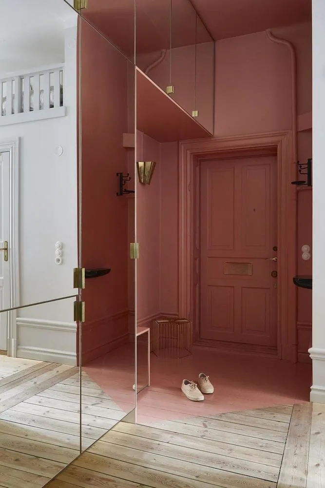 照片：现代、斯堪的纳维亚风格走廊，室内装饰，紧凑型公寓，公寓，工作室，瑞典，斯德哥尔摩 – 我们网站上的照片