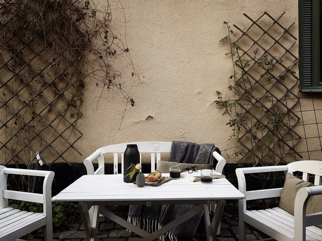 照片：露台，斯堪的纳维亚风格，室内装饰，公寓，瑞典，2间房，40-60平方米 – 我们网站上的照片