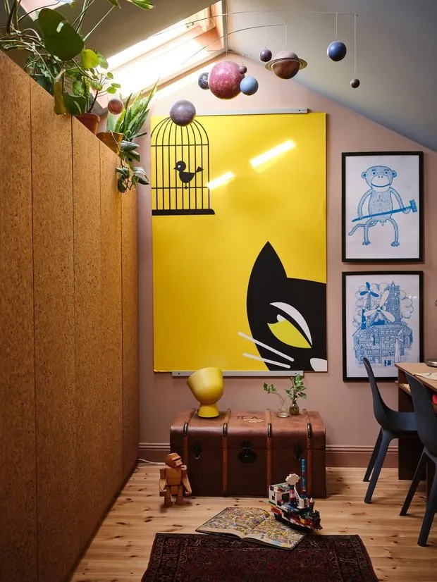 Photo: in style , Scandinavian, Eclectic, Interior Decor, Sweden, Yellow, Stockholm, Pink – photo on our website