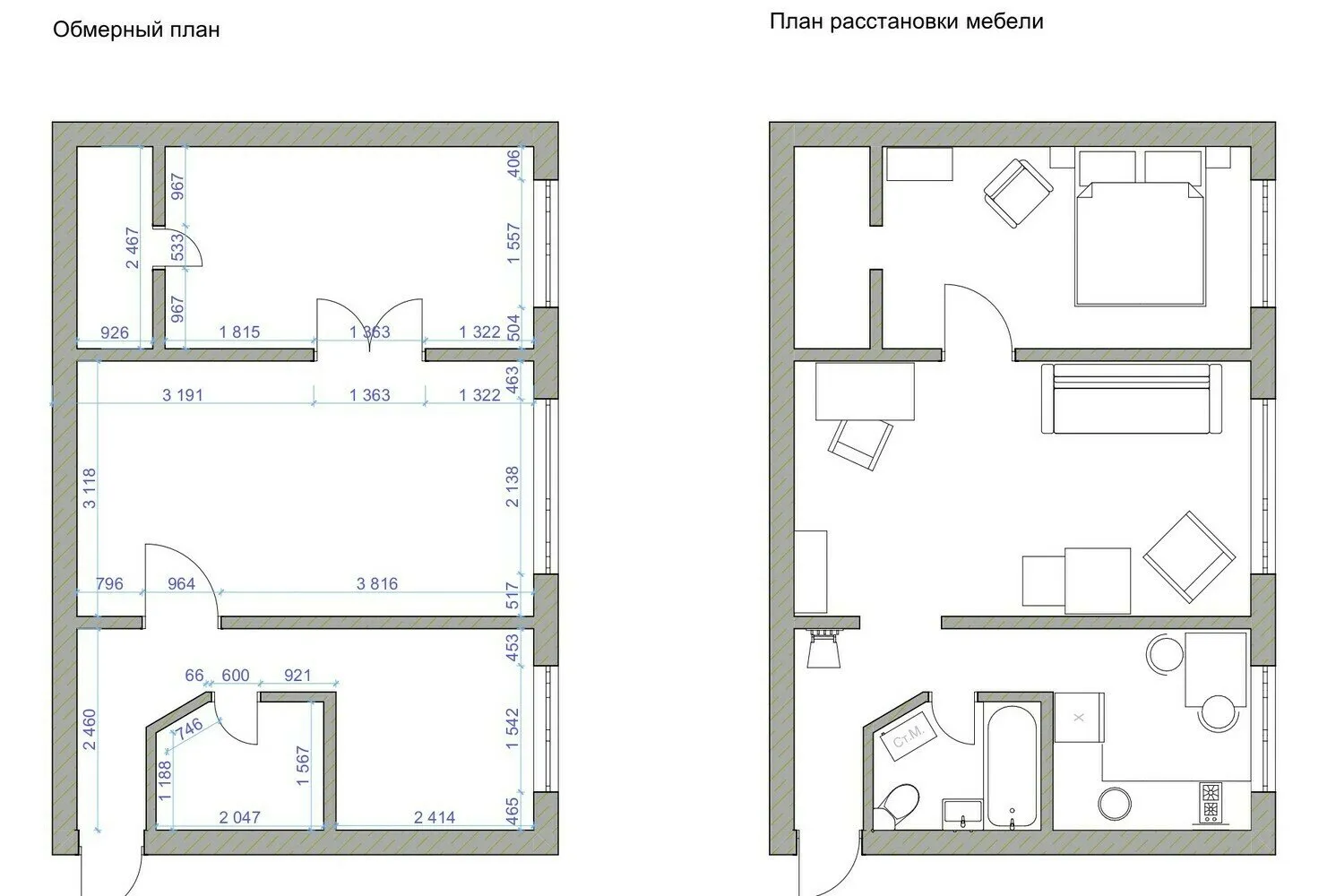 Photo: in the style of the 60s, Apartment, Renovation, Khrushchyovka, under 40 sqm – photo on our website