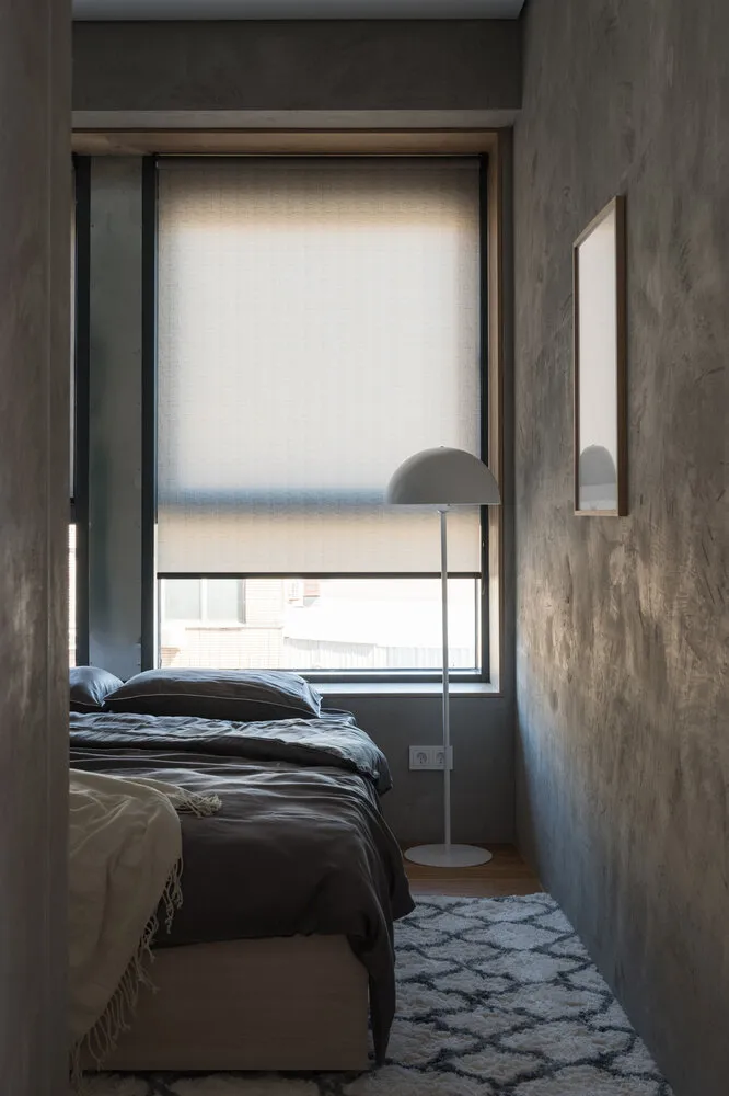 Foto: Dormitorio en estilo minimalismo, Apartamento, Proyecto de la semana, Moscú, 3 habitaciones, 60-90 metros, Ekaterina Starikova, Star Interiors – fotos en nuestro sitio web