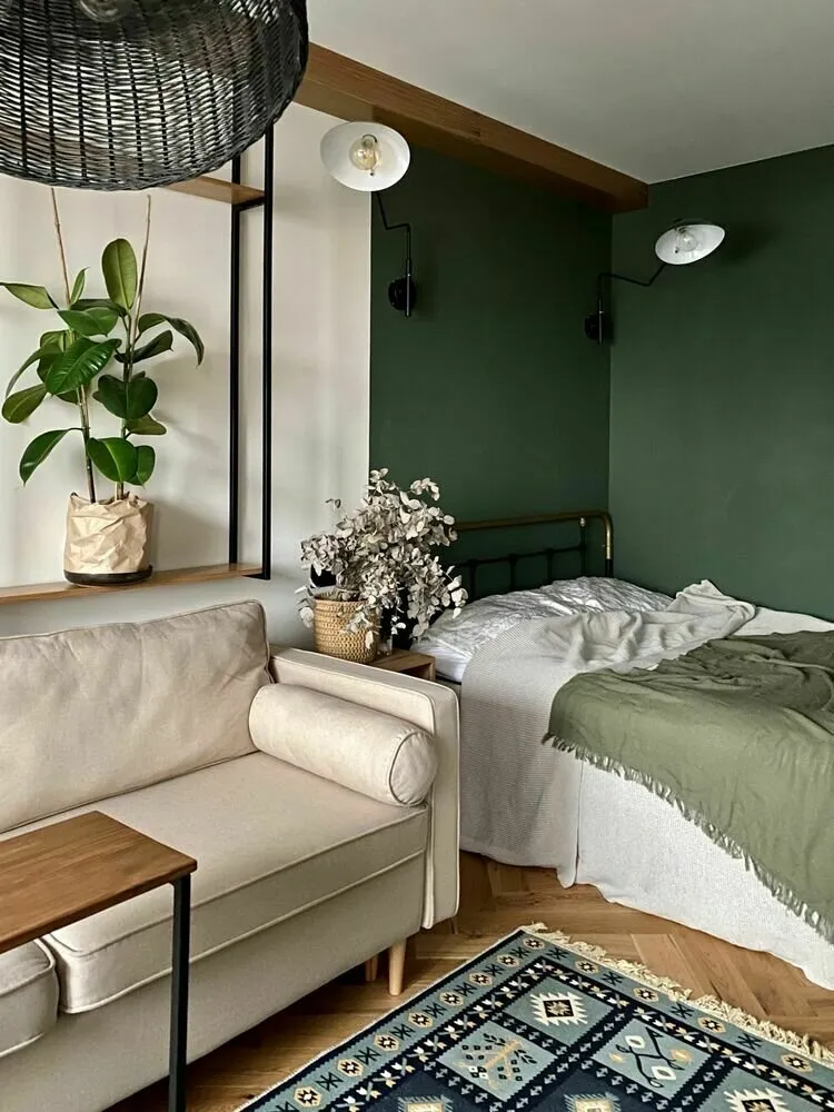 Foto: Habitación de dormir en estilo moderno, Proyecto de la semana, reforma de chruschevka, Chruschevka, hasta 40 metros, foto del interior de una chruschevka en nuestro sitio web