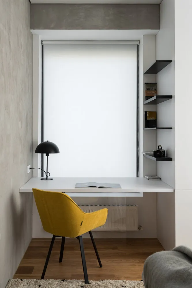 Foto: Oficina en estilo minimalismo, Apartamento, Proyecto de la semana, Moscú, 3 habitaciones, 60-90 metros, Ekaterina Starikova, Star Interiors – fotos en nuestro sitio web