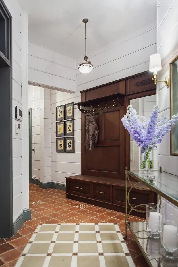 照片：普罗旺斯和小屋风格过道，斯堪的纳维亚，折中主义，房屋，每周项目，乡村别墅，莫斯科地区，诺沃霍洛沃，奥克萨娜·科罗特金娜，繁荣 – 我们网站上的照片