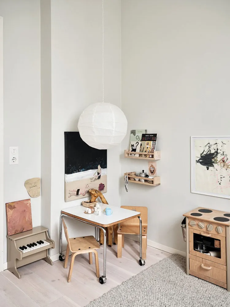 Photo: Scandinavian Child’s Room, Interior Decoration, Apartment, Sweden, White, Stockholm – photo on our website