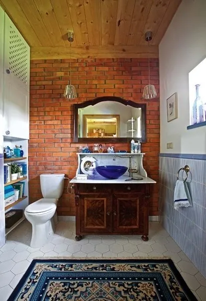 照片:普罗旺斯和乡村风格的浴室,房屋,波兰,住宅与小屋——我们网站上的照片