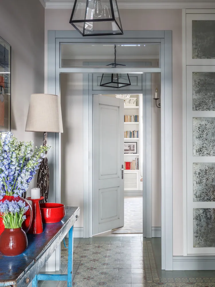 照片：普罗旺斯和小屋风格过道，室内装饰，公寓，每周项目，莫斯科，纳杰日达·佐托娃，3个房间，超过90平方米，Enjoy Home Studio，整体砖石 – 我们网站上的照片