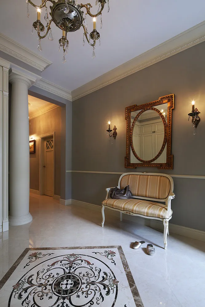 照片：古典风格过道，房屋，每周项目，莫斯科，联排别墅，叶莲娜·西姆金娜 – 我们网站上的照片