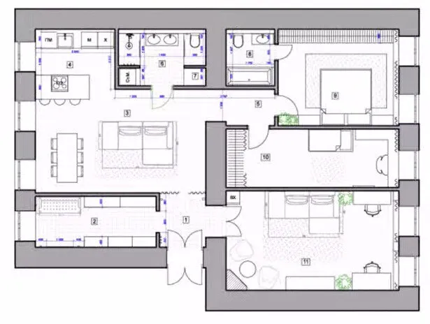 Foto: estilo moderno, Apartamento, Rediseño, Moscú, 4 habitaciones o más, 60-90 metros, El'nara Mayylowa – foto en nuestro sitio web