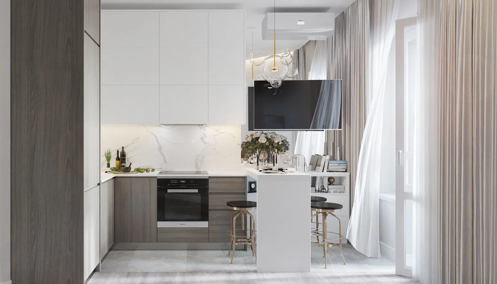 照片：现代风格厨房与餐厅，指南，设计妙招，纳利娅·扎托娃，室内百科全书，奥尔加·鲁达科娃，朱莉娅·范布尔洛娃，阿纳斯塔西娅·库德里亚绍娃，娜塔莉亚·楚维诺娃，KIDZ Design，奥尔加·阿特梅茨娃，达丽亚·阿韦坚科，奥尔加·博伊索娃，卡特琳娜·卡尔米琴科 – 我们网站上的照片