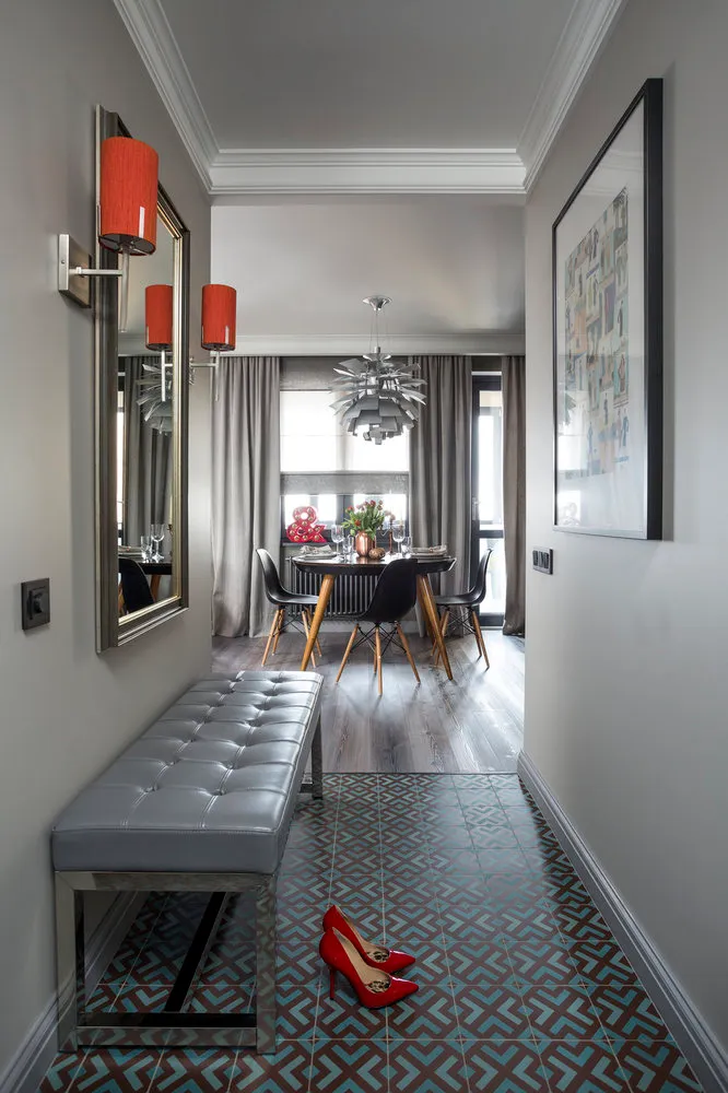 照片：折中风格过道，厨房和餐厅，客厅，购物地图，叶娜·卓达诺娃 – 我们网站上的照片