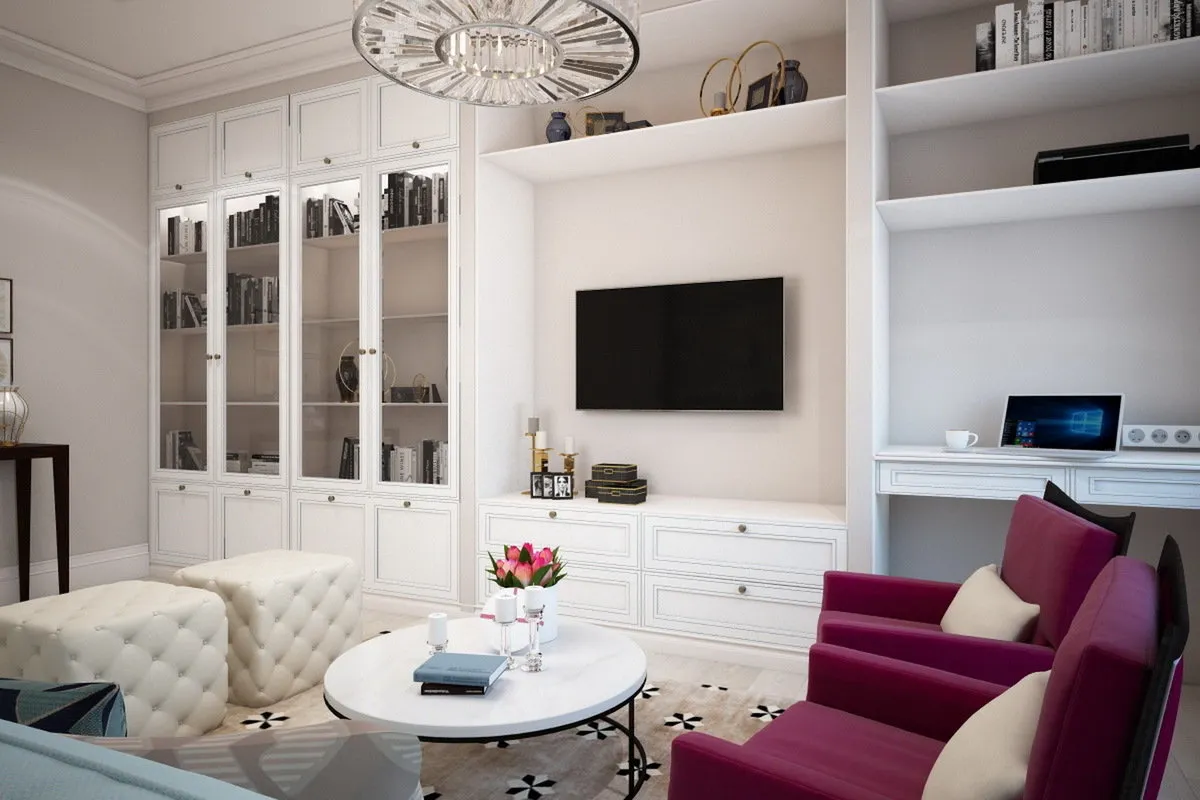 照片：普罗旺斯乡村、现代、公寓、每周项目、圣彼得堡、新建筑、斯维特兰娜·伊万诺娃、砖房、单体房屋、2间房间、60-90平方米——我们网站上的照片