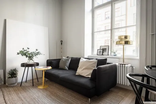 照片：斯堪的纳维亚风格、阁楼、室内装饰、公寓、工作室、斯德哥尔摩，40-60平方米 – 我们网站上的照片