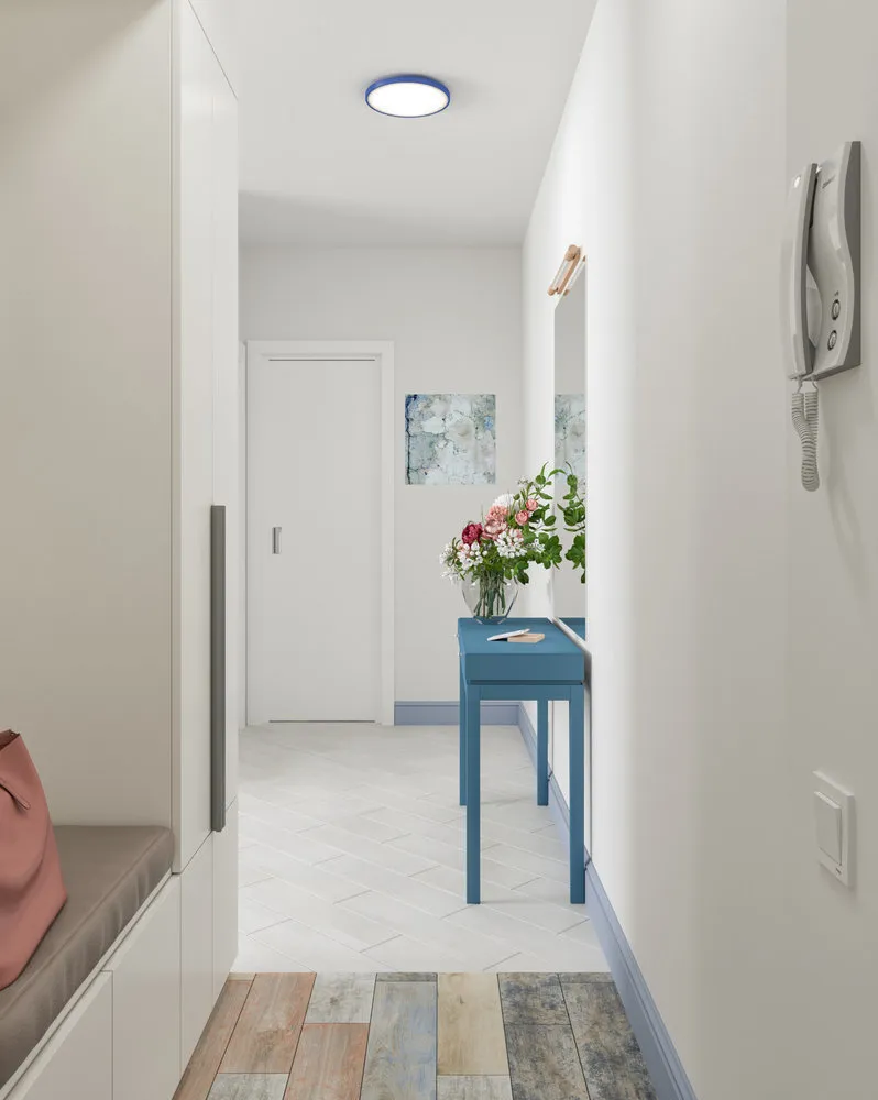 Фотография: Прихожая в стиле Современный, Скандинавский, Квартира, Перепланировка, Ирина Кривцова, Сталинка, 1 комната, до 40 метров – фото на нашем сайте