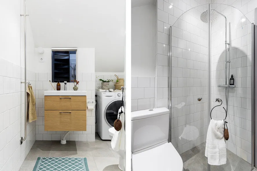 照片:Loft风格,厨房和餐厅,客厅,办公室,室内装饰,公寓,白色,灰色,两居室 – 我们网站上的照片