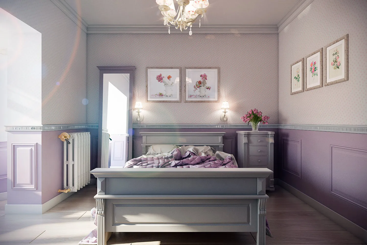 照片：普罗旺斯与乡村风格卧室，公寓，房屋和公寓，普罗旺斯，每周项目，莫斯科 – 我们的网站上的照片