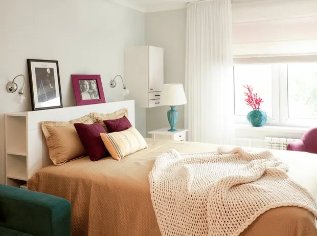 图片:斯堪的纳维亚风格卧室,技巧,达莎·乌赫利诺娃 – 我们网站上的照片