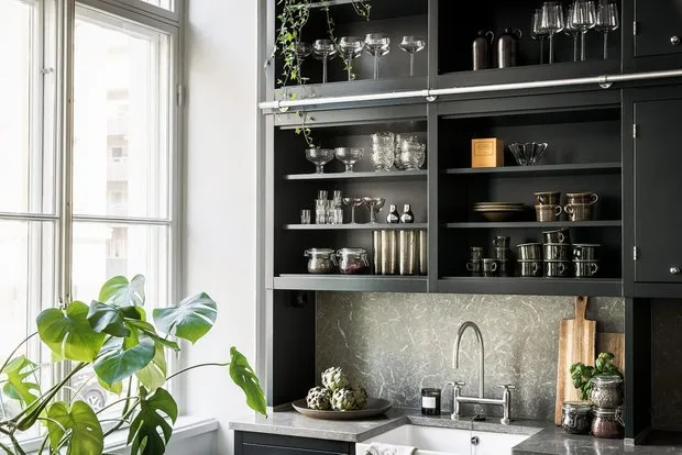 照片：斯堪的纳维亚风格、阁楼、室内装饰、公寓、工作室、斯德哥尔摩，40-60平方米 – 我们网站上的照片