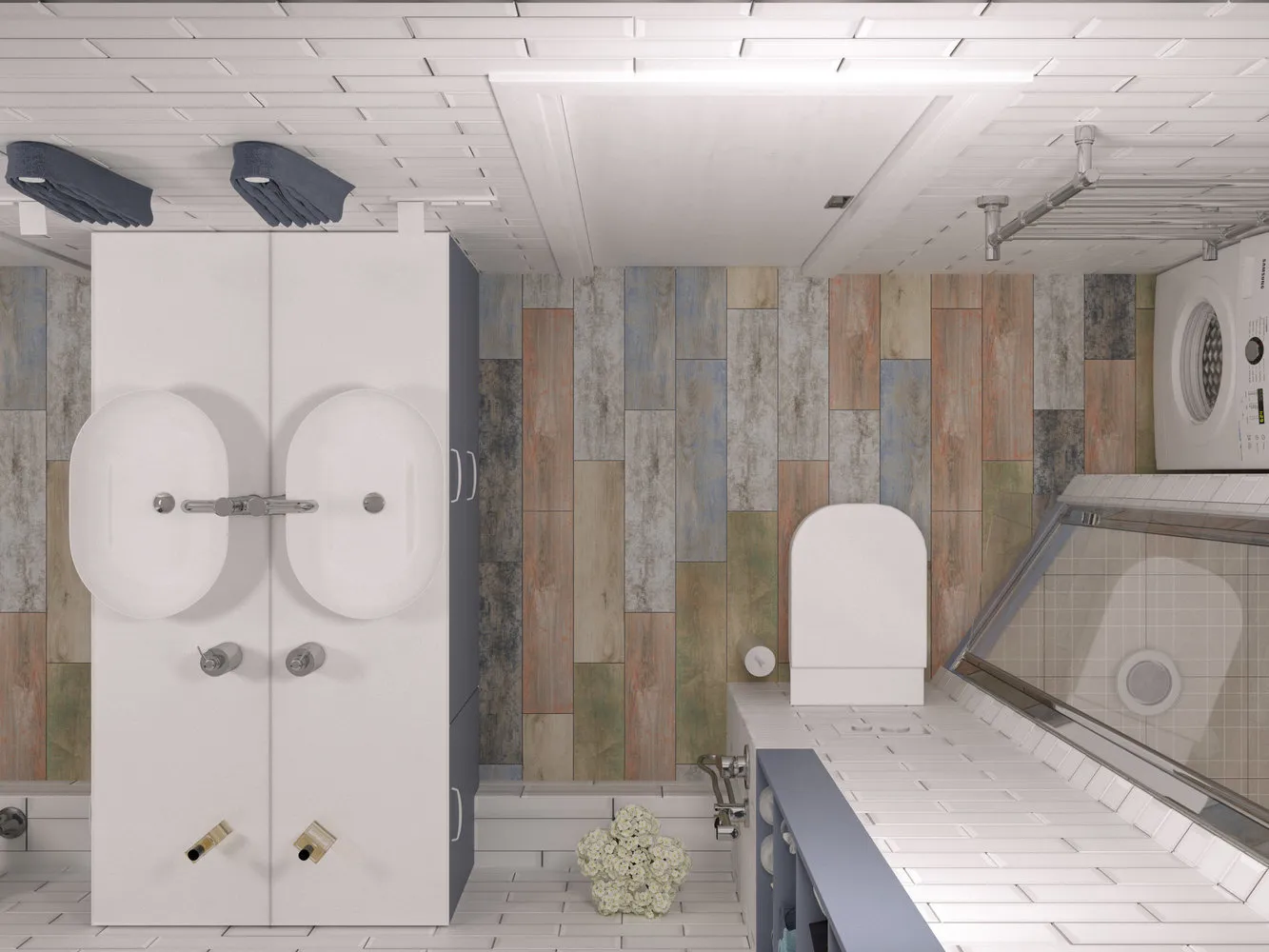 Фотография: Ванная в стиле Современный, Скандинавский, Квартира, Перепланировка, Ирина Кривцова, Сталинка, 1 комната, до 40 метров – фото на нашем сайте