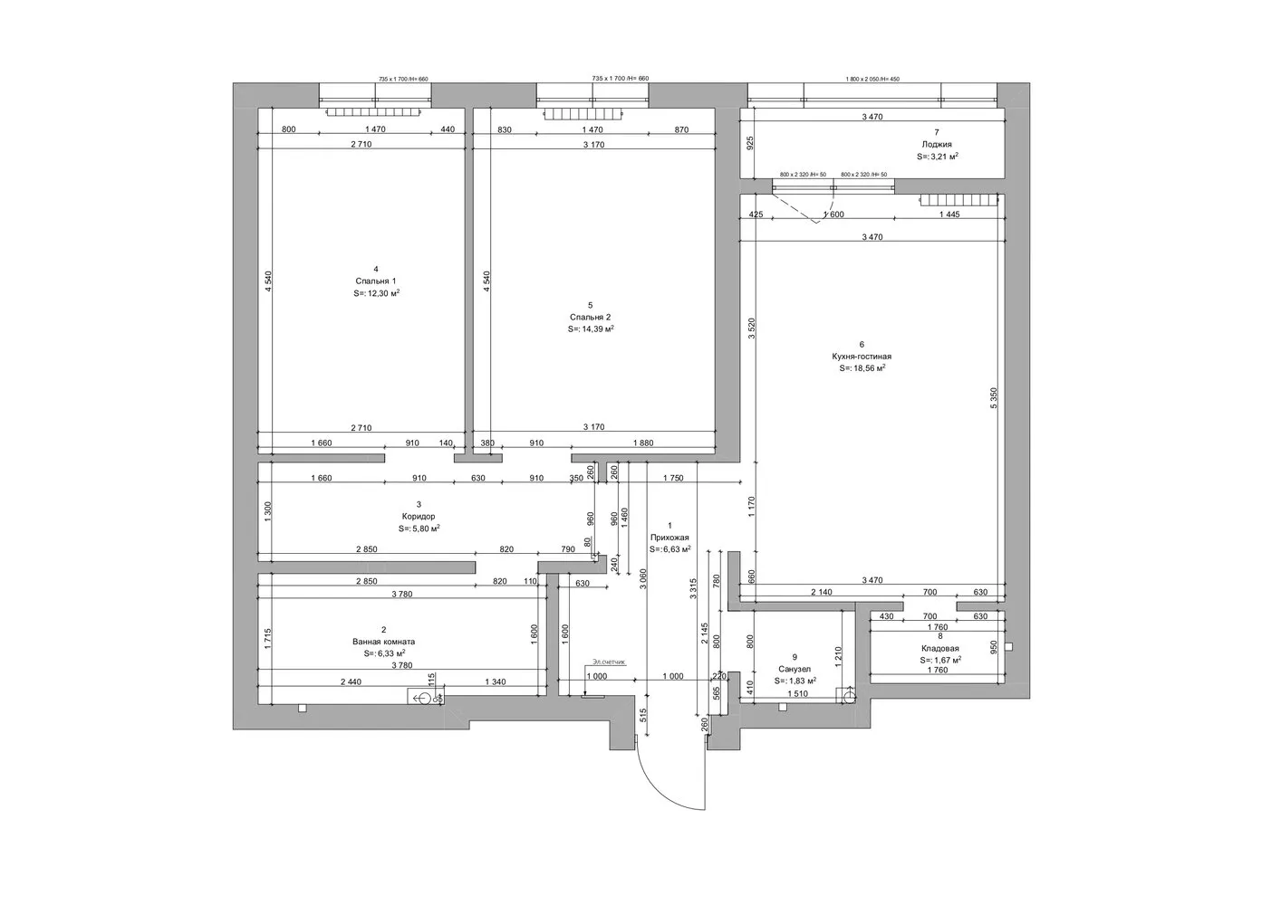 Foto: estilo moderno, Apartamento, Proyecto de la semana, Edificio monolítico, 3 habitaciones, 60-90 metros, Ufa, Olga Maganova – foto en nuestro sitio web