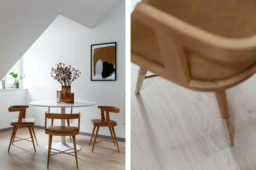 照片:Loft风格,厨房和餐厅,客厅,办公室,室内装饰,公寓,白色,灰色,两居室 – 我们网站上的照片